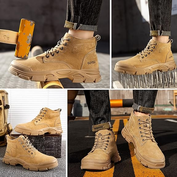 Lightweight Steel Toe Safety Boots for Men