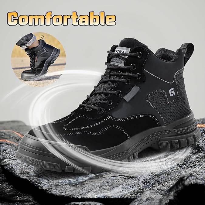 Men's Indestructible Steel Toe Work Boots