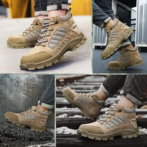 High Top Steel Toe Work Boots – Lightweight & Durable