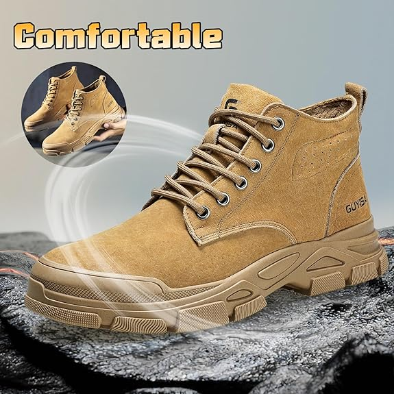 Lightweight Steel Toe Safety Boots for Men