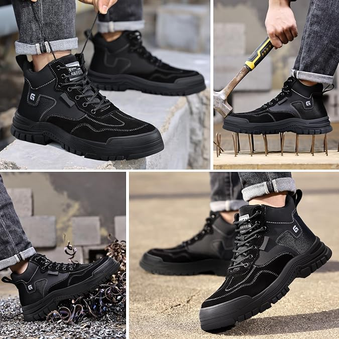 Men's Indestructible Steel Toe Work Boots