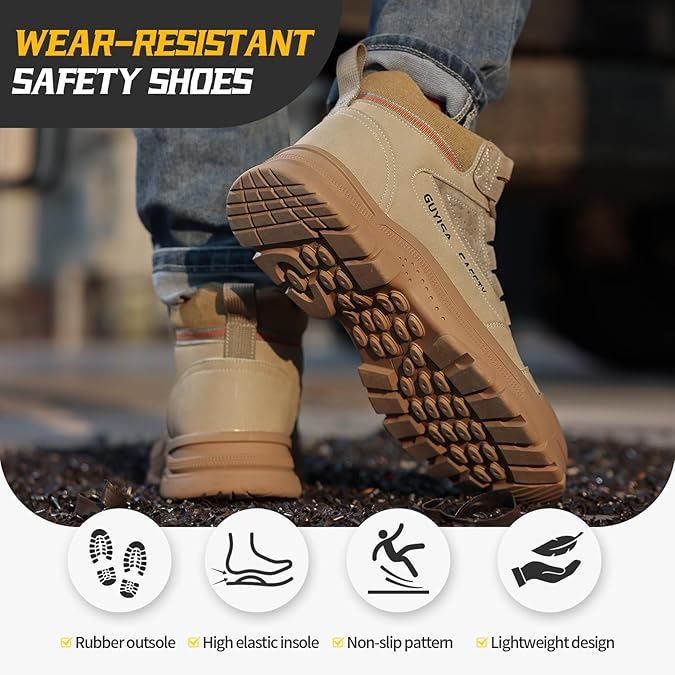 Non-Slip Steel Toe Safety Shoes for Men