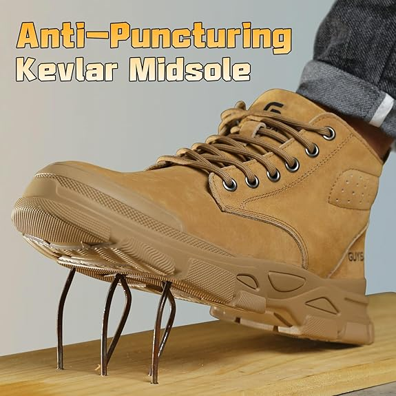 Lightweight Steel Toe Safety Boots for Men