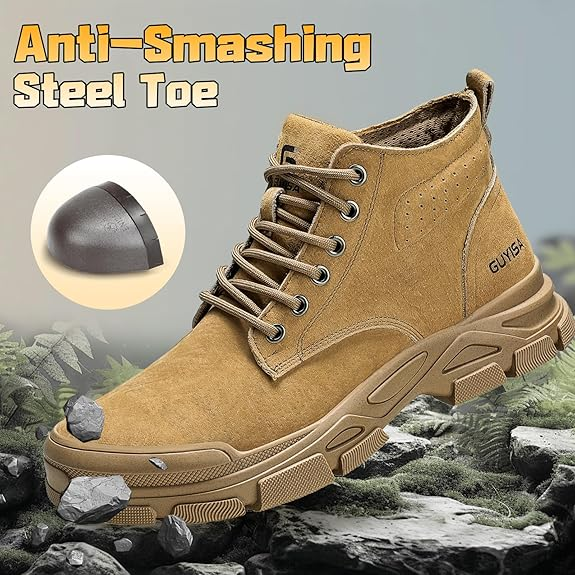 Lightweight Steel Toe Safety Boots for Men